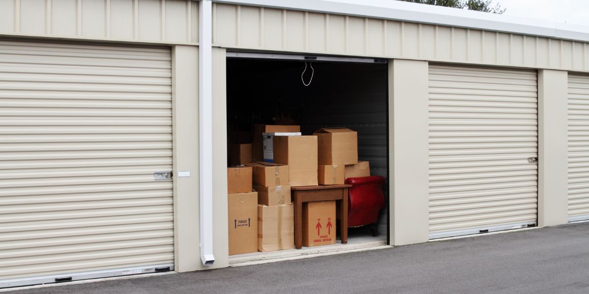 storage unit full of boxes